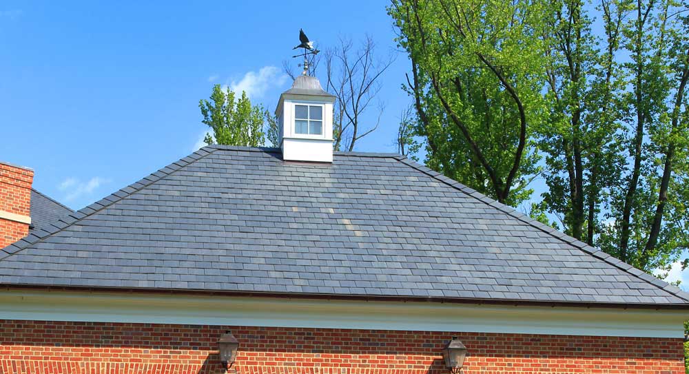 North Country Slate Roof with 6 inch half-round copper gutters