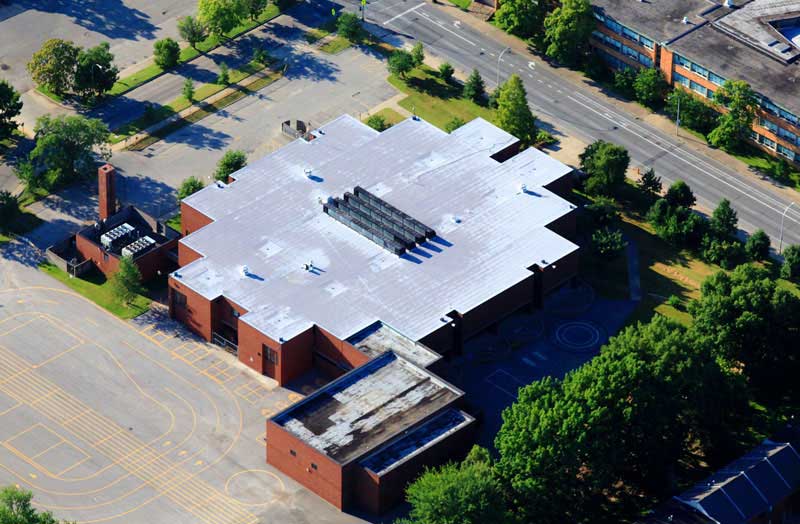 Roof replacement project at the Coleridge Taylor Elementary School