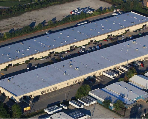 A mechanically fastened Firestone TPO roof system